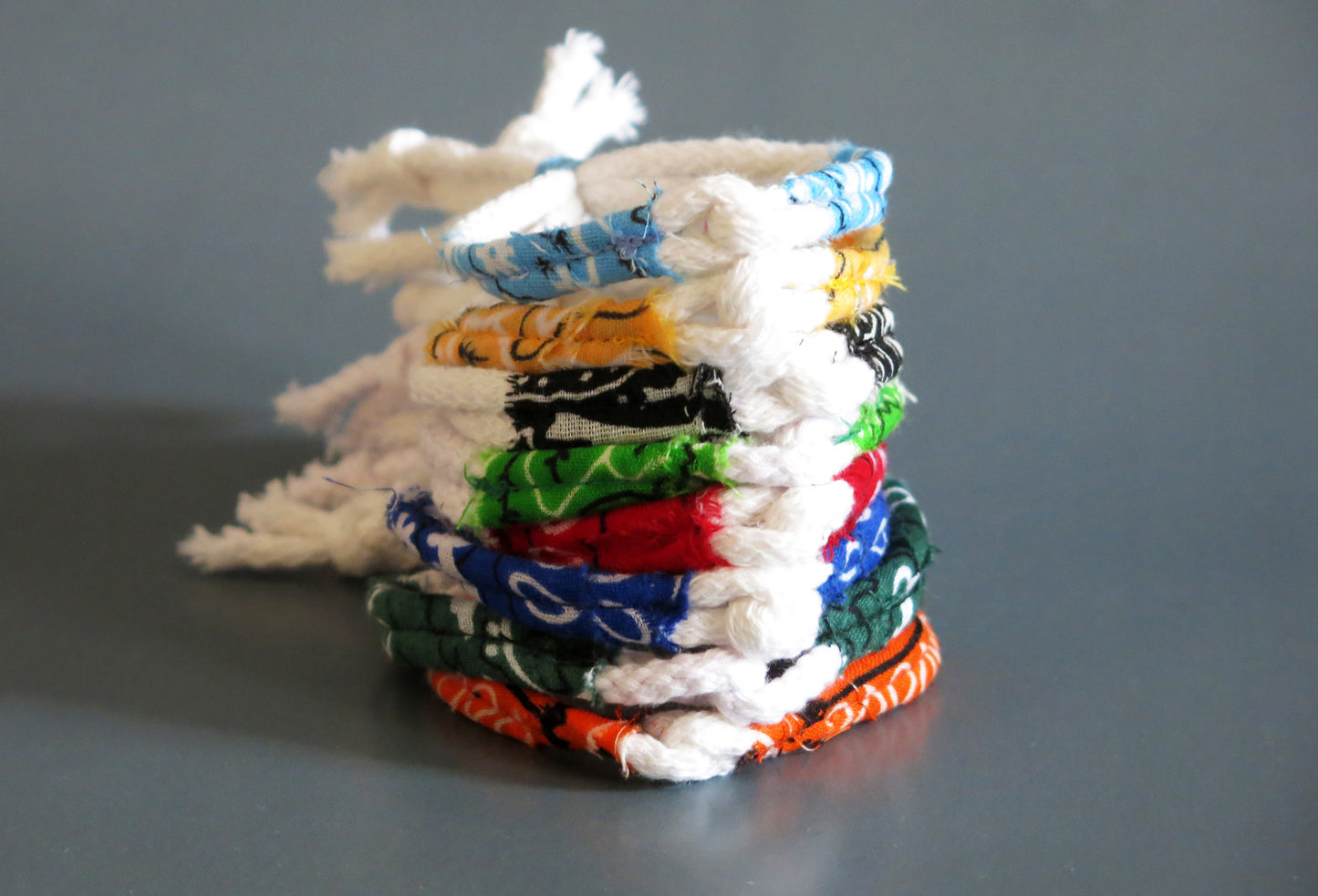 BANDANA MI - Adjustable cotton bracelet with bandana stripe