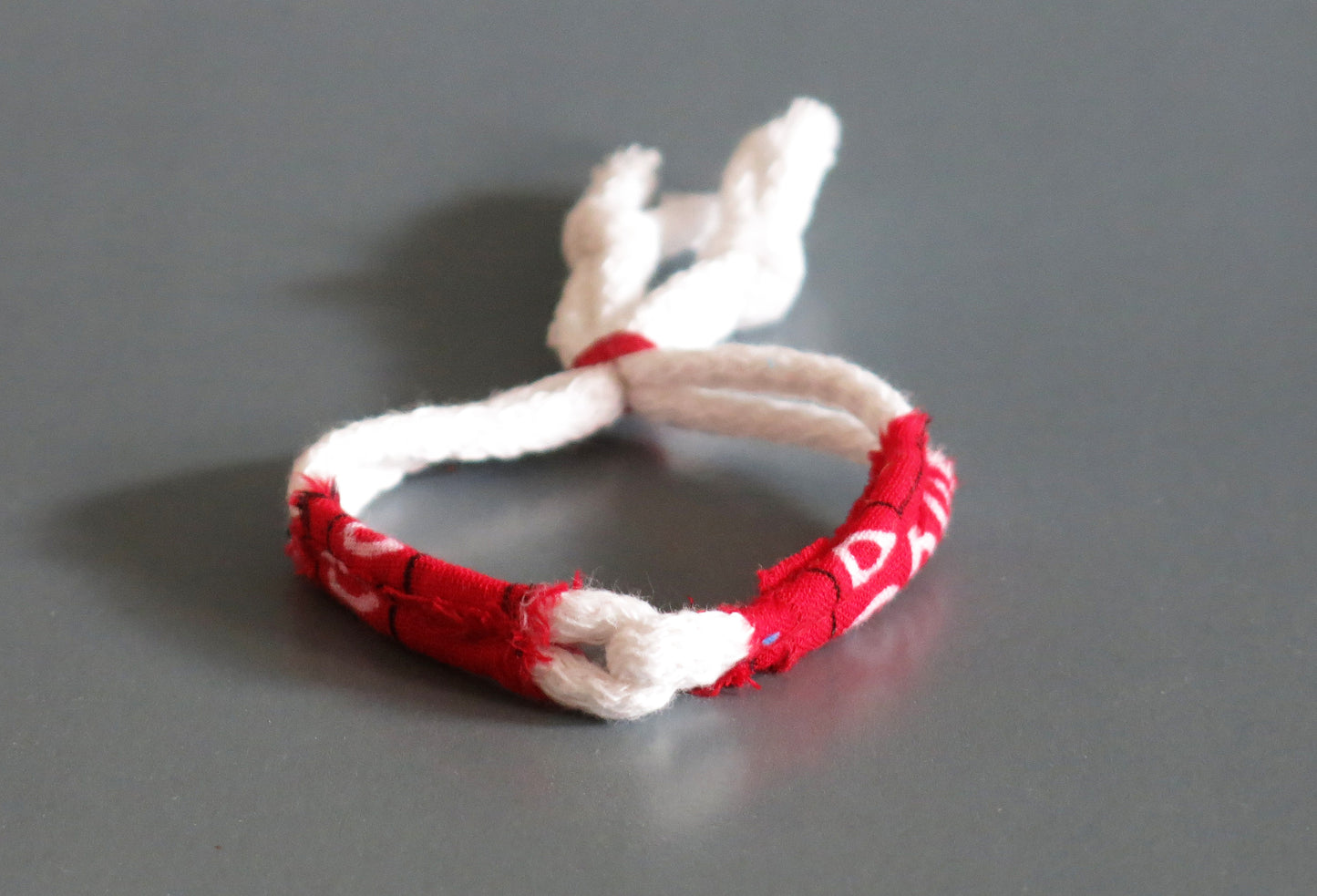BANDANA MI - Adjustable cotton bracelet with bandana stripe