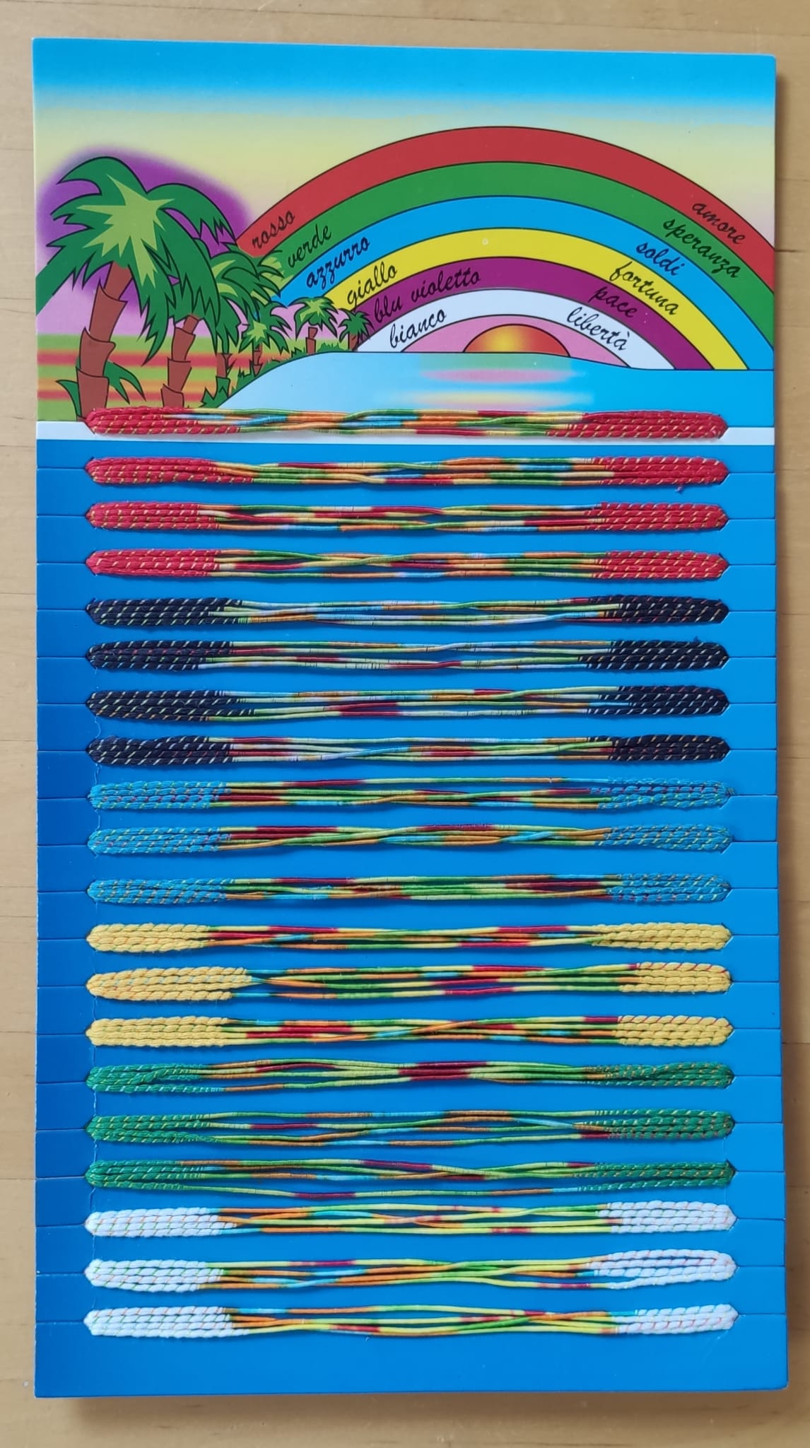 Wishes on a Wrist - Set of 80 Brazilian Lucky Bracelets Display