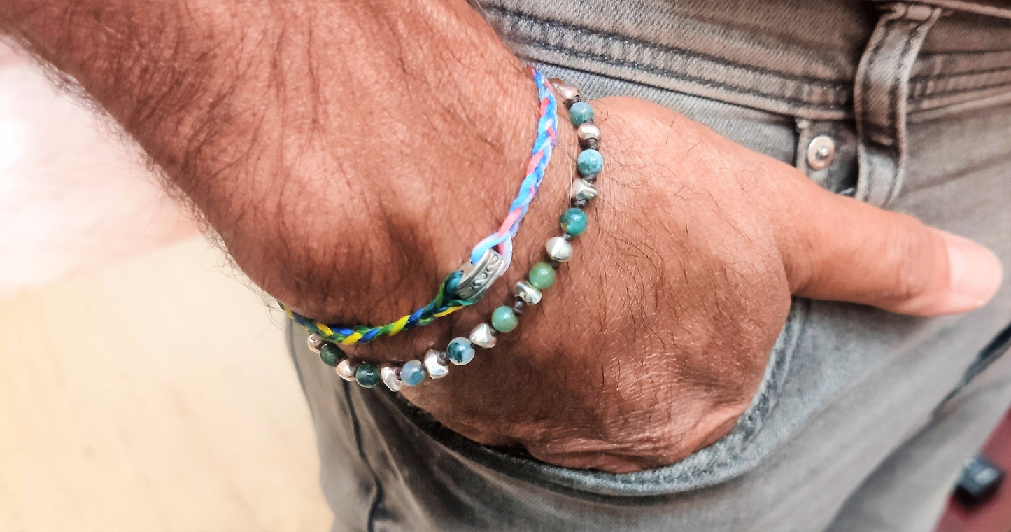 BALI - Handmade Rainbow Waxed Rope Bracelet