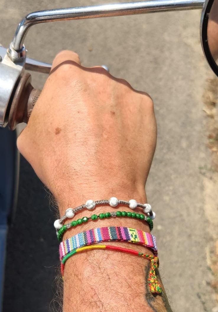 QUINCY - Urban style knotted bracelet with beads
