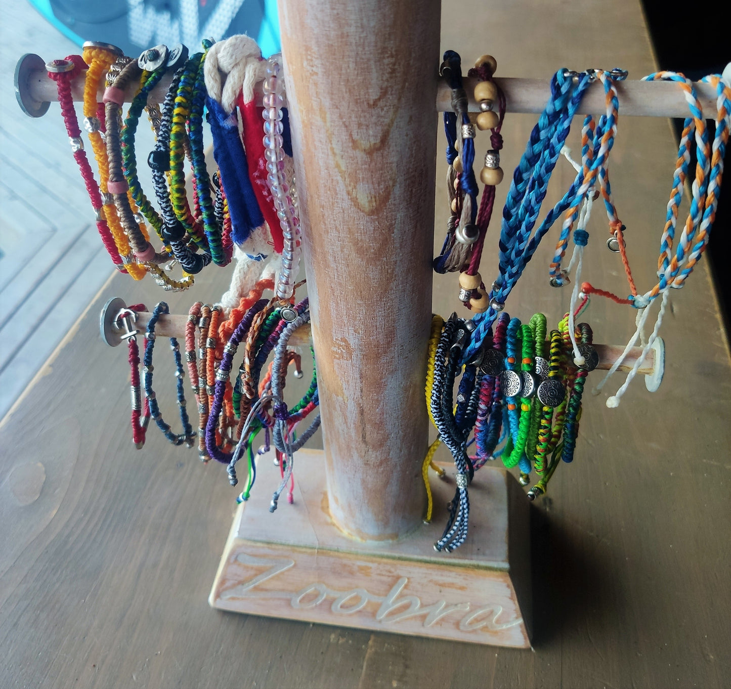 Wood Bracelet Display 2-Tier