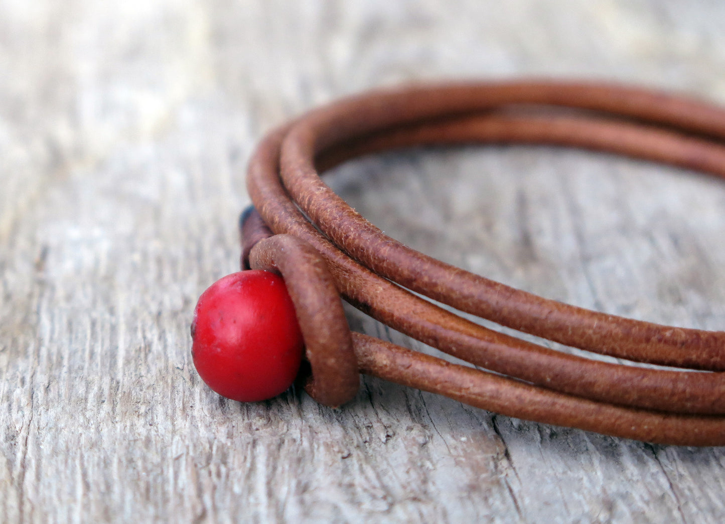 SURF - Leather  Wrap Bracelet for Surfers