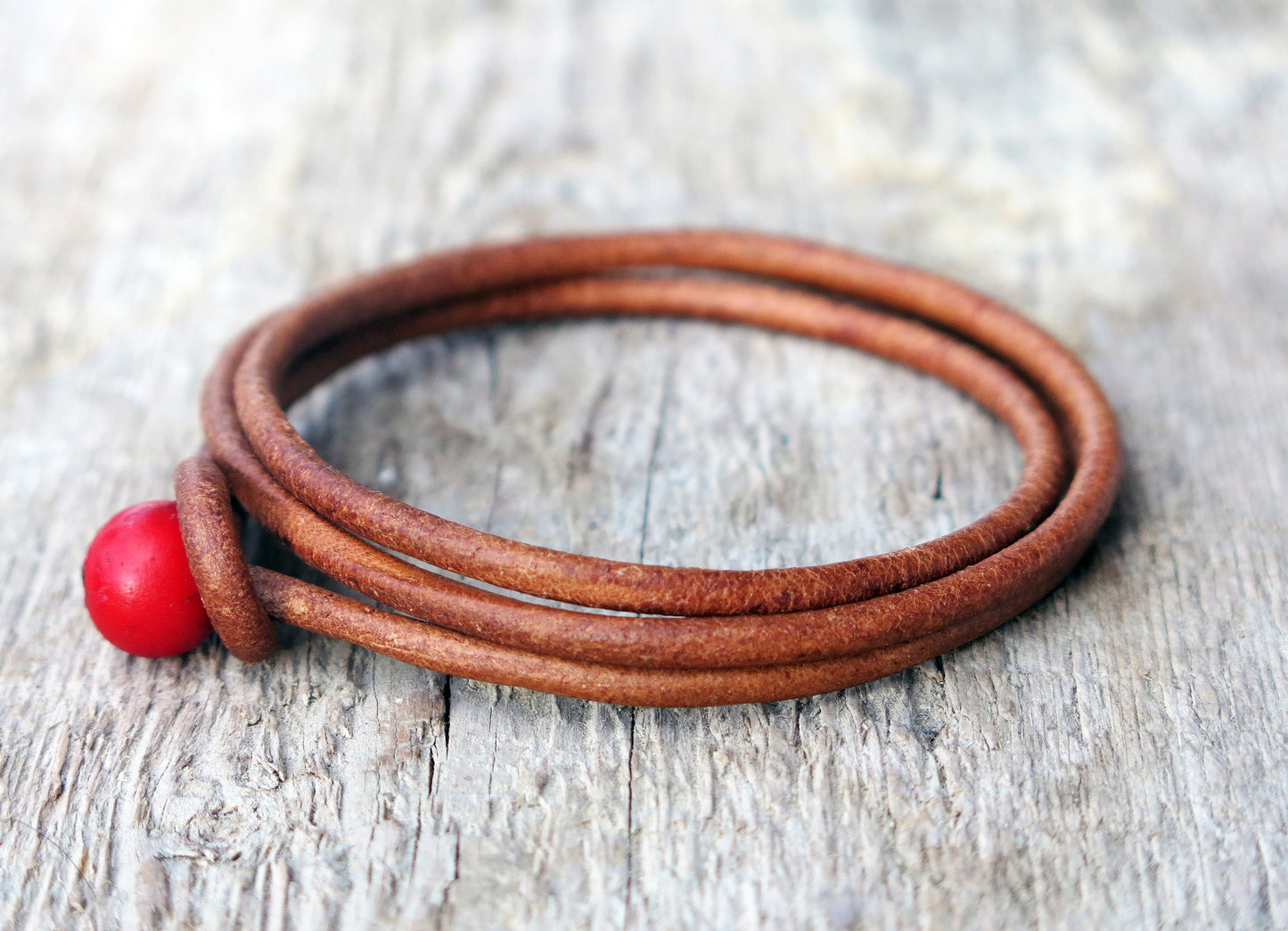 SURF - Leather  Wrap Bracelet for Surfers