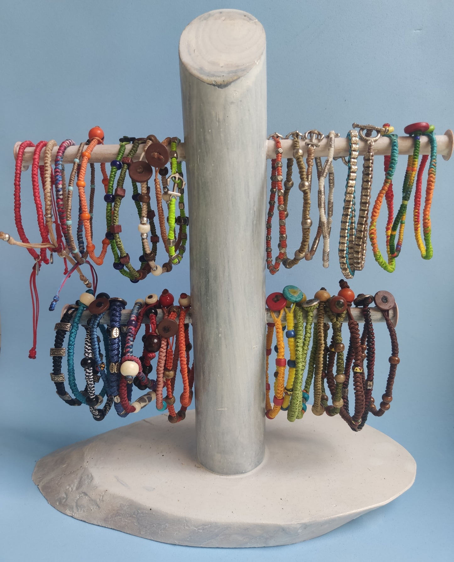 Wood Bracelet Display 2-Tier