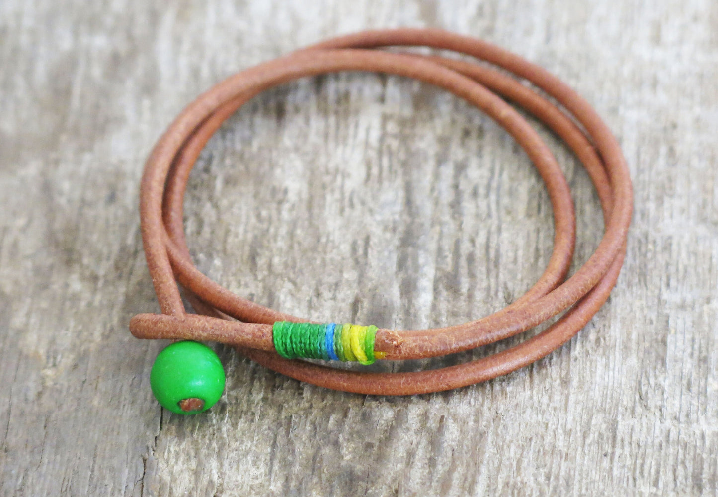 SURF - Leather  Wrap Bracelet for Surfers