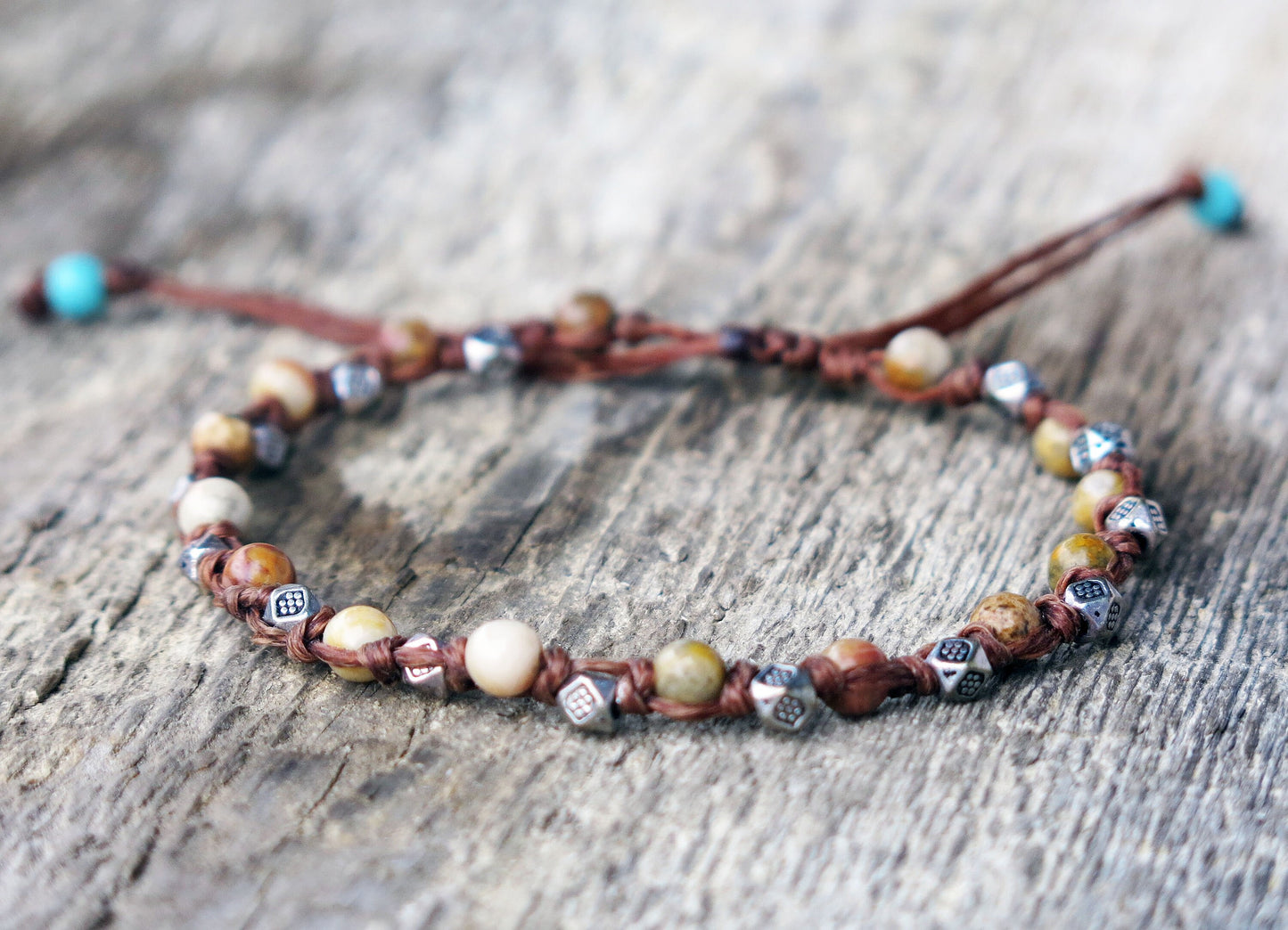 JULIAN - Tibetan style knotted Bracelet with Beads
