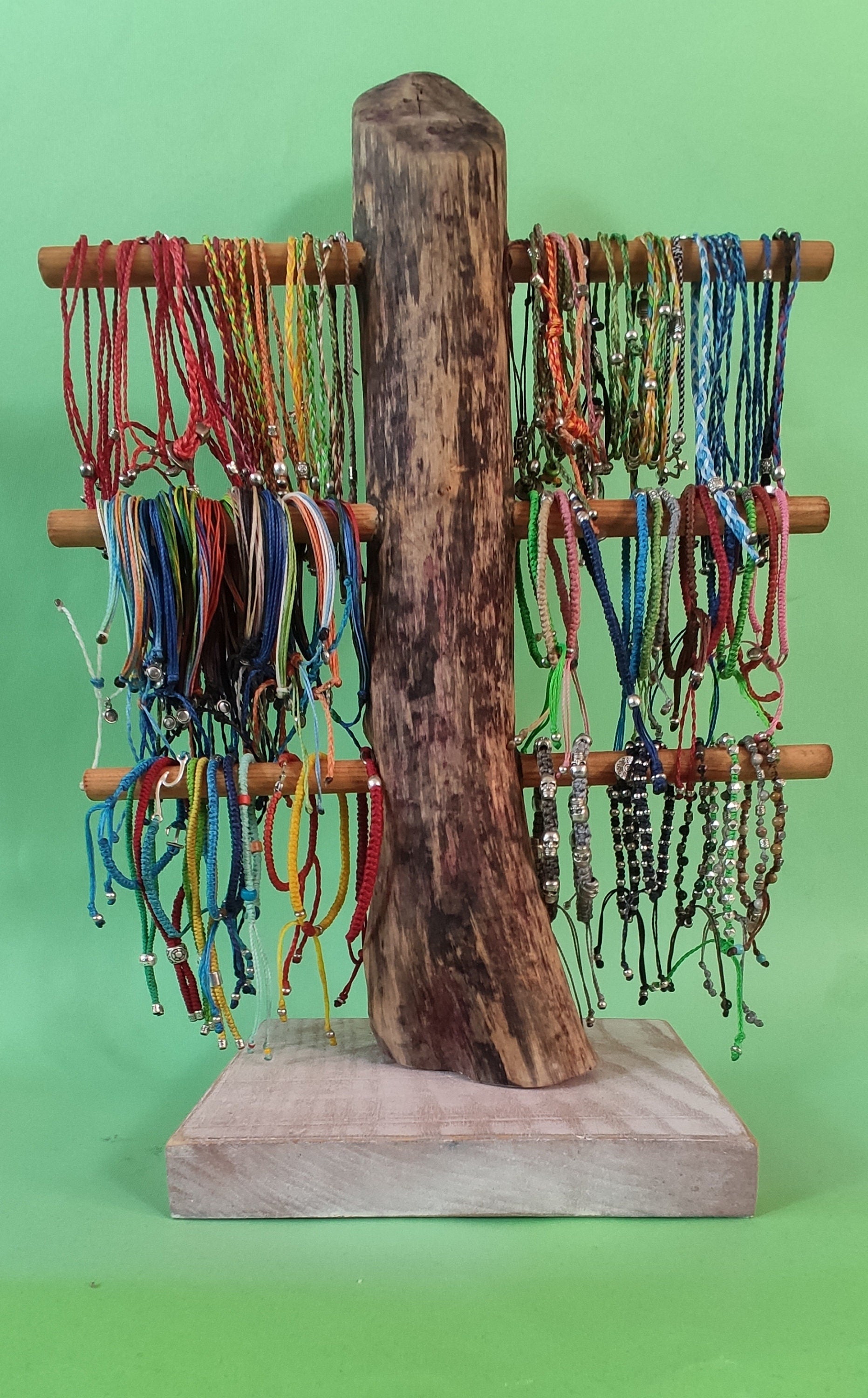 Raw Wood Bracelet Display