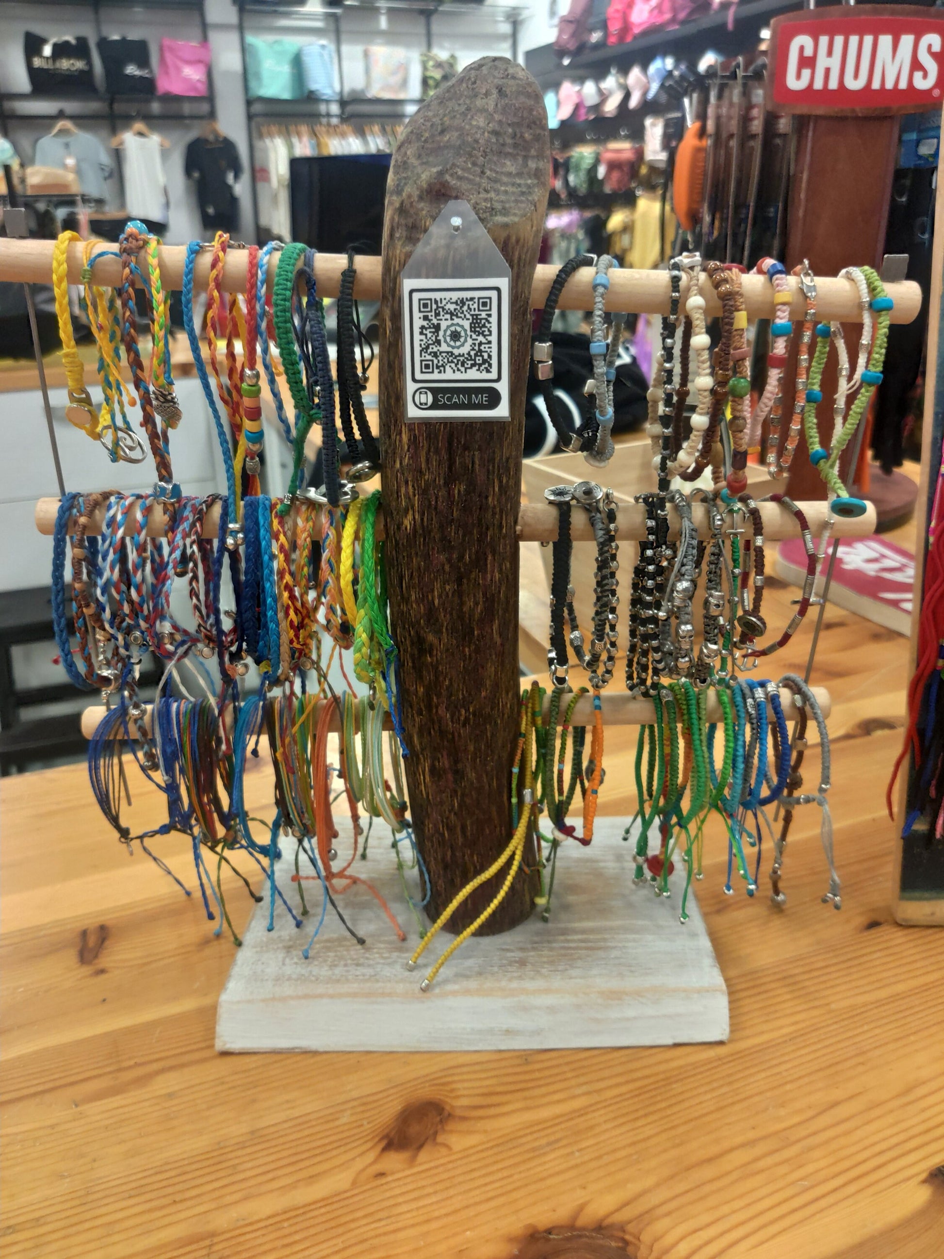 Raw Wood Bracelet Display