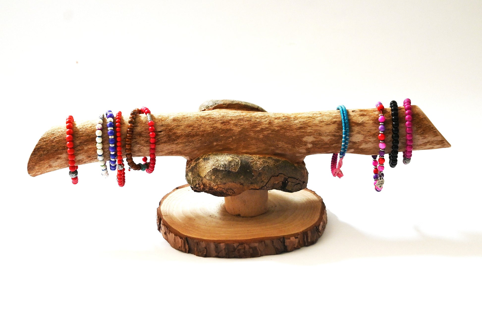 Raw Wood Bracelet Display
