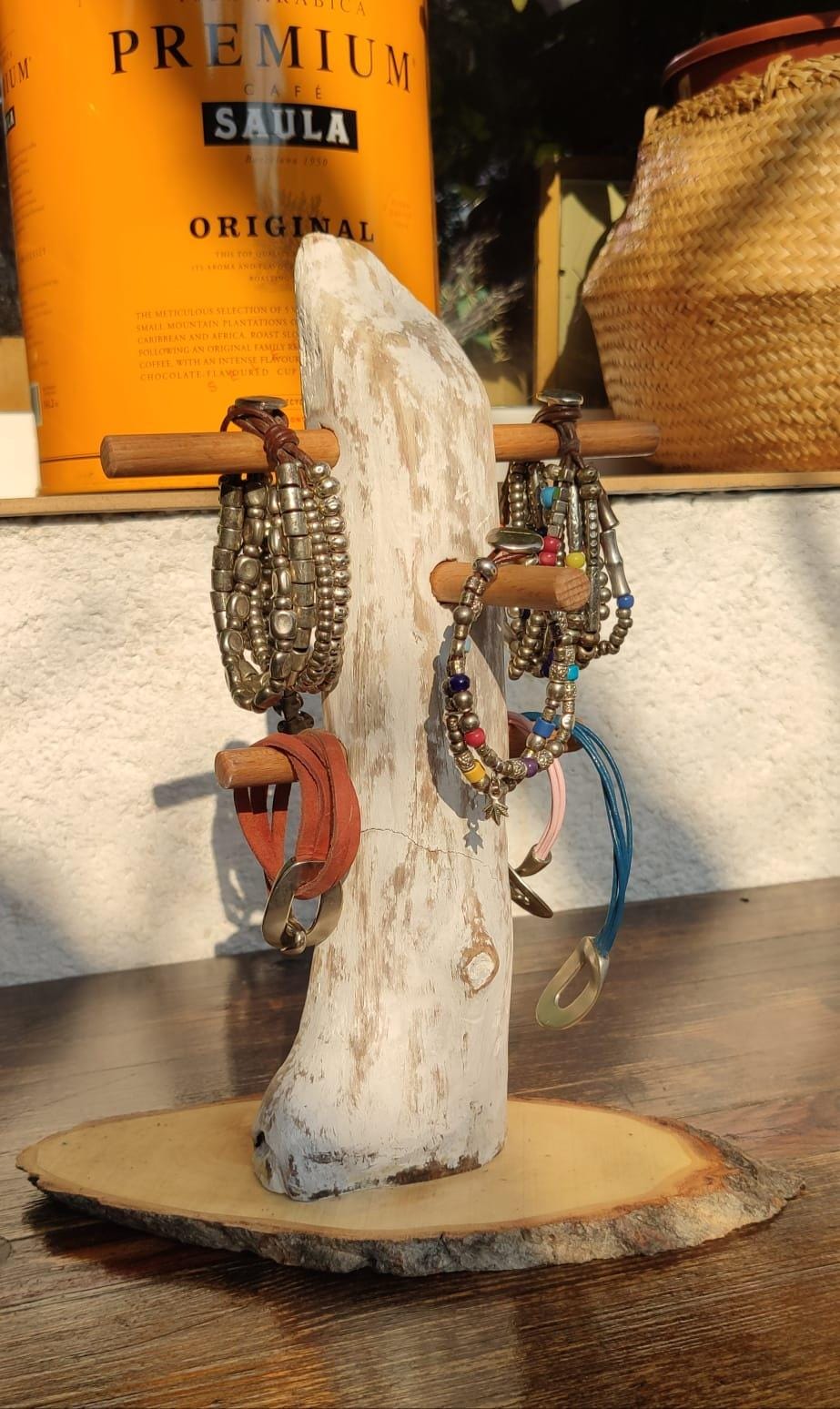 Raw Wood Bracelet Display